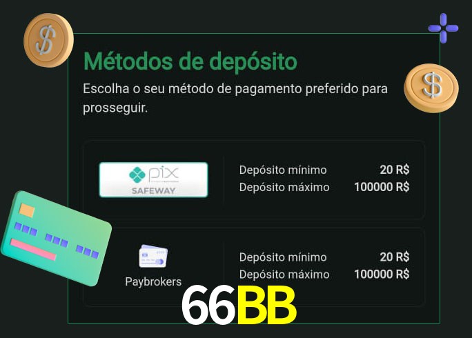 O cassino 66BB oferece uma grande variedade de métodos de pagamento